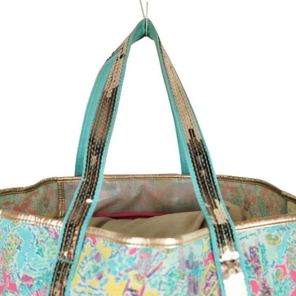 Lilly Pulitzer Large Utility Sequins Tote Bag - Picture 7 of 13